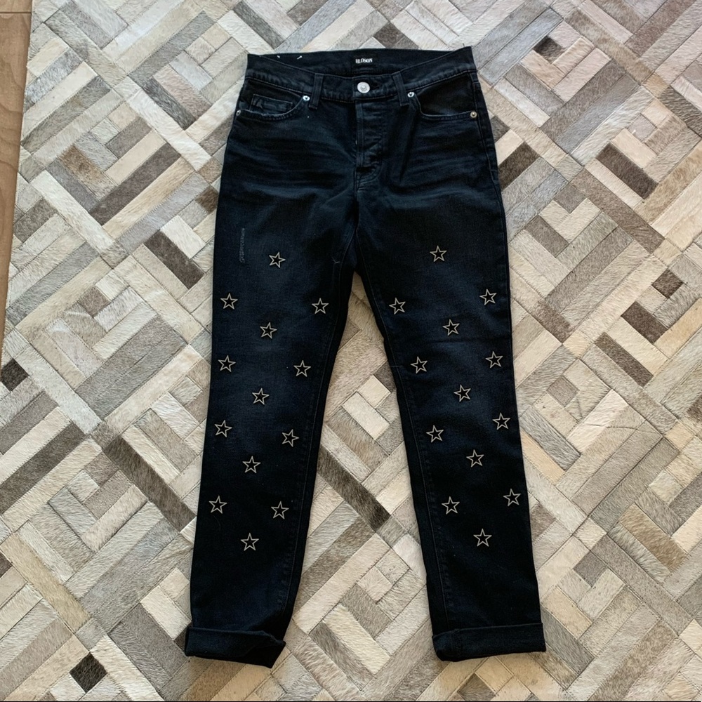 Hudson Crop Riley Star Jeans. Size 24